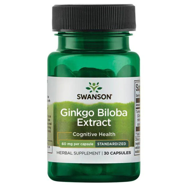 Ginkgo Biloba Ekstrakts 60 mg Swanson 